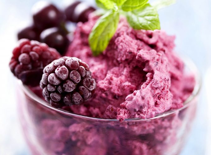 Wallpaper Ice cream, blueberries, mint, Food 9758217465